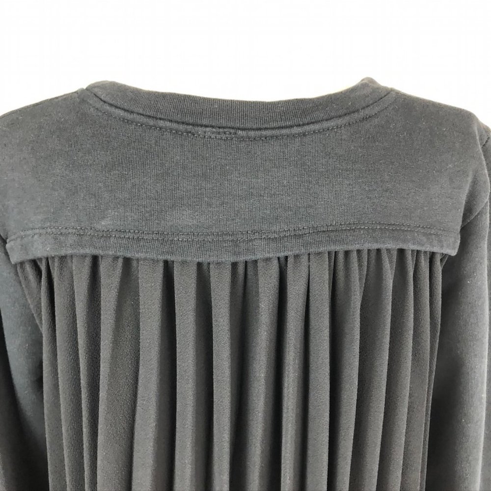 Lumina Italy Black Sweatshirt with Pleated Back - Picture 6 of 8